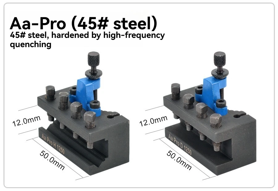 Aapro Aaplus Aamax European Quick‑Change Tool Holder, Quick Locking Tool Post for WM21 Lathe