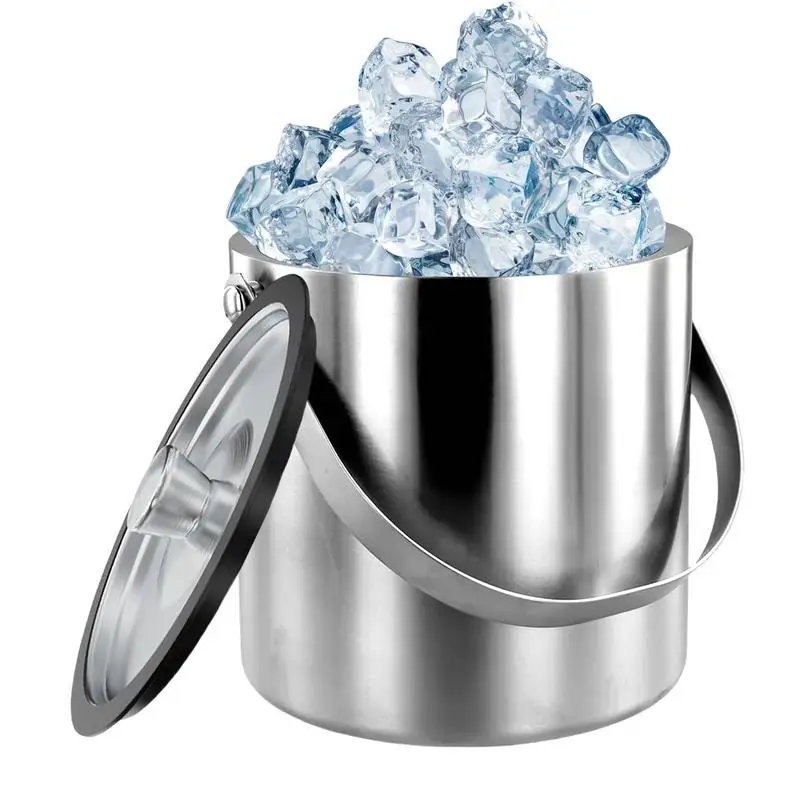 3L Ice Bucket Insulated Ice Bucket Double-Wall Stainless Steel Ice Bucket With Lid, 3L Wine Bottle Ice Bucket Whiskey Cooler