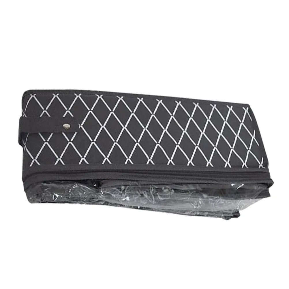 Foldable Transparent Shoe Storage Box – Multi-Grid, Dustproof & Waterproof, Zipper Closure, Under-Bed Space Saver