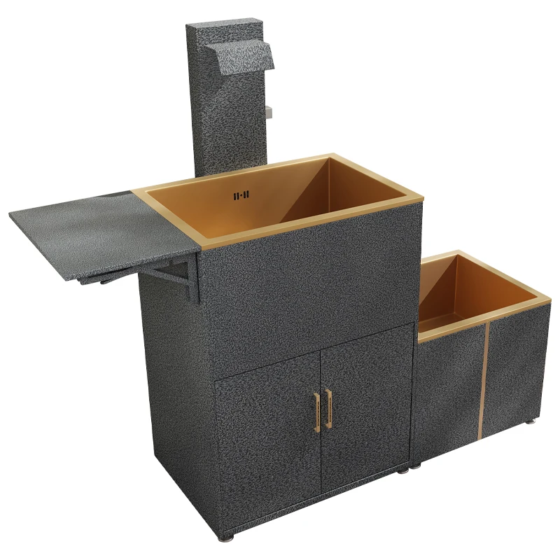 

Outdoor wash basin, courtyard with storage table, waterfall wash basin, stainless steel column basin, yard console, large sink
