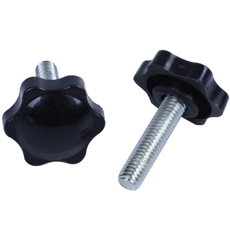 8 قطعة M8 X 30 مللي متر ذكر الموضوع 32 مللي متر ستار رئيس لقط المقبض الأسود-B61B #6