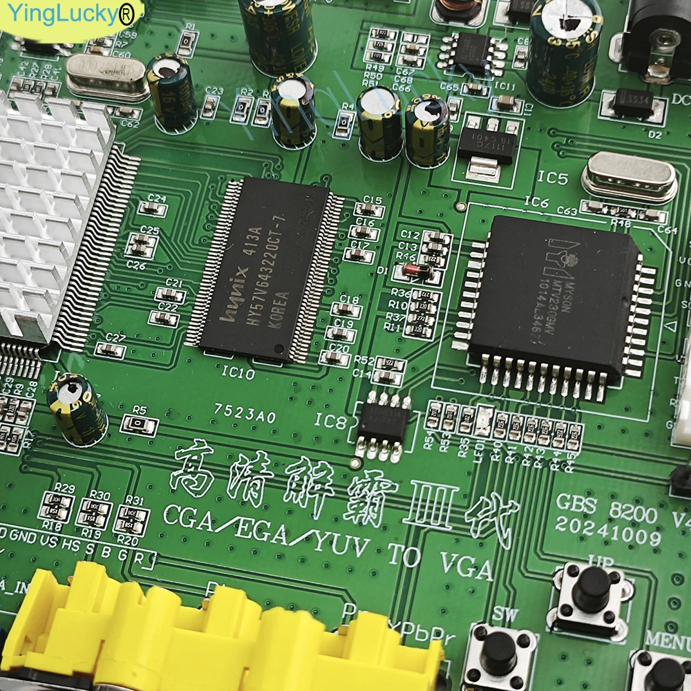 Genuine GBS8200 Arcade RGB/CGA/EGA/YUV To VGA LCD HD Video Signal Converter Board Green PCB NEO GEO Arcade Game Machine view 6