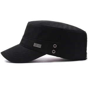 Vier flache Hutstationen Einfache Männer Baumwolle Peaked Hut Fashion Casual Cap Baseball Mütze, Geamter Sunchade Hut 10 Hauptverkäufe Chapeu bunt - №7