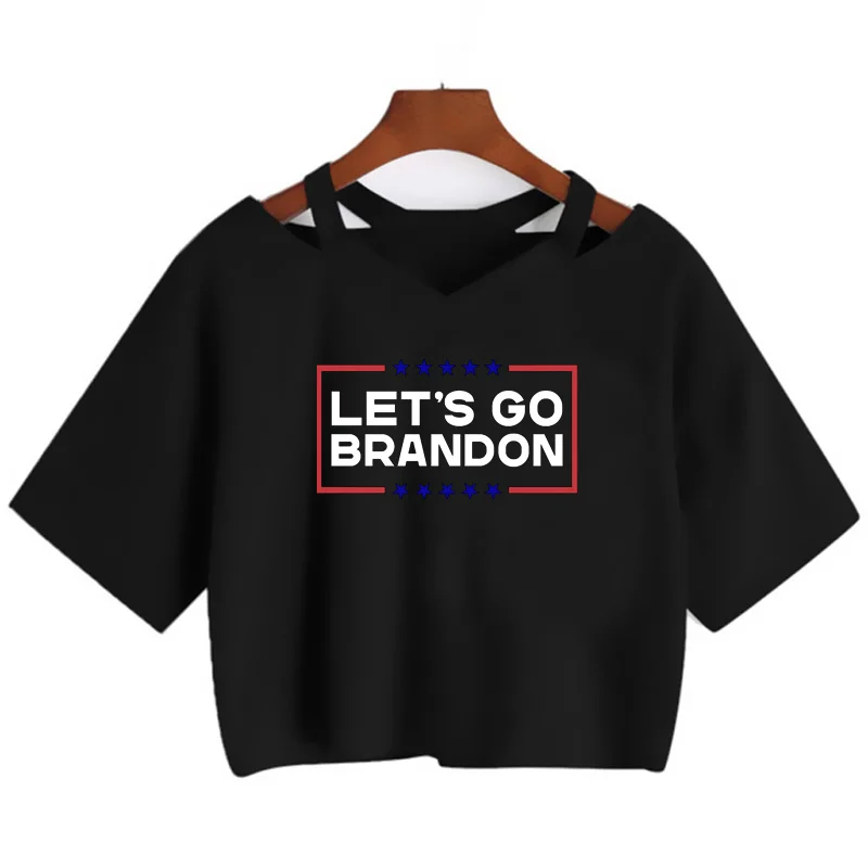 

lets go brandon clothes t-shirt female print ulzzang couple clothes grunge tshirt streetwear