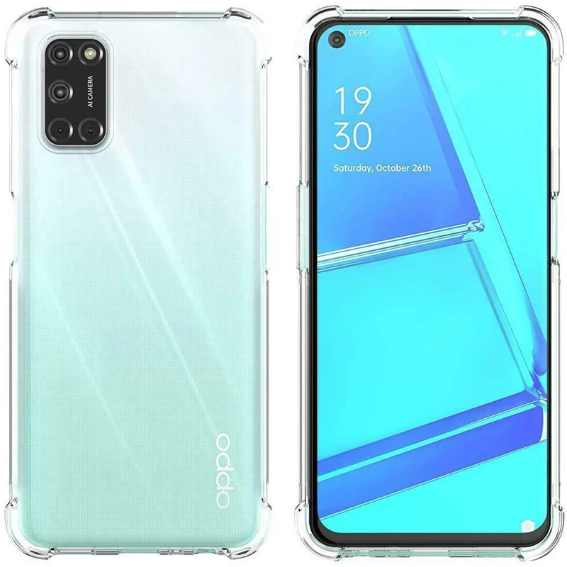 Transparent TPU Case For OPPO A96 5G A76 A36 4G A95 A55 A94 A74 A54 A93 A73 A72 A52 F15 F17 F19 Pro Silicone Bumper Back Cover