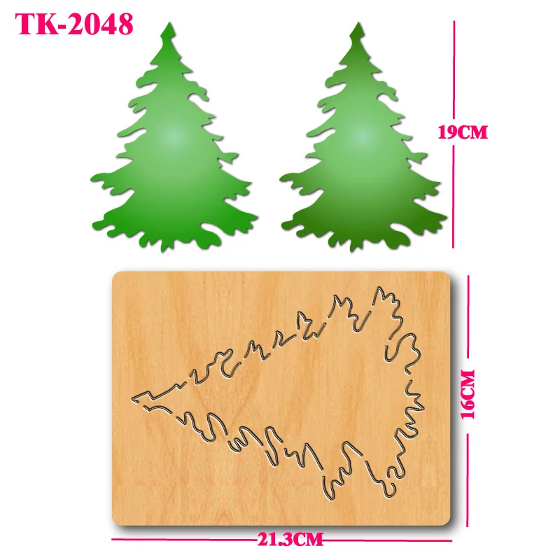 

Christmas tree shaped wooden cutting mold, a DIY craft tool for holiday decorations and gift labels