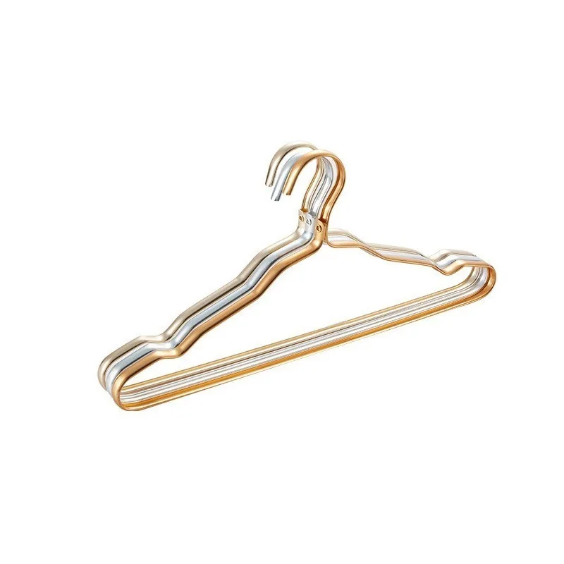 5PCS Space Aluminum Clothes Hanger Seamless Anti Slip Adult Laundry Drying Rack Household Wholesale Ready Stock Organizer 5