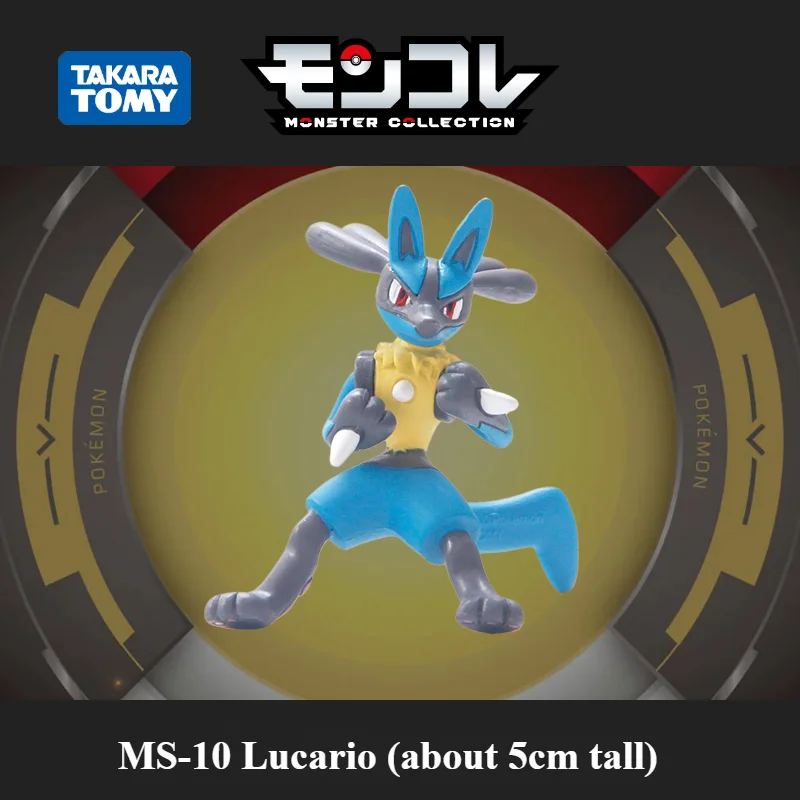 

Модель Аниме TAKARA TOMY Pokemon Lucario, кукла, настольное украшение, детская игрушка, коллекционная фигурка, подарок на день рождения