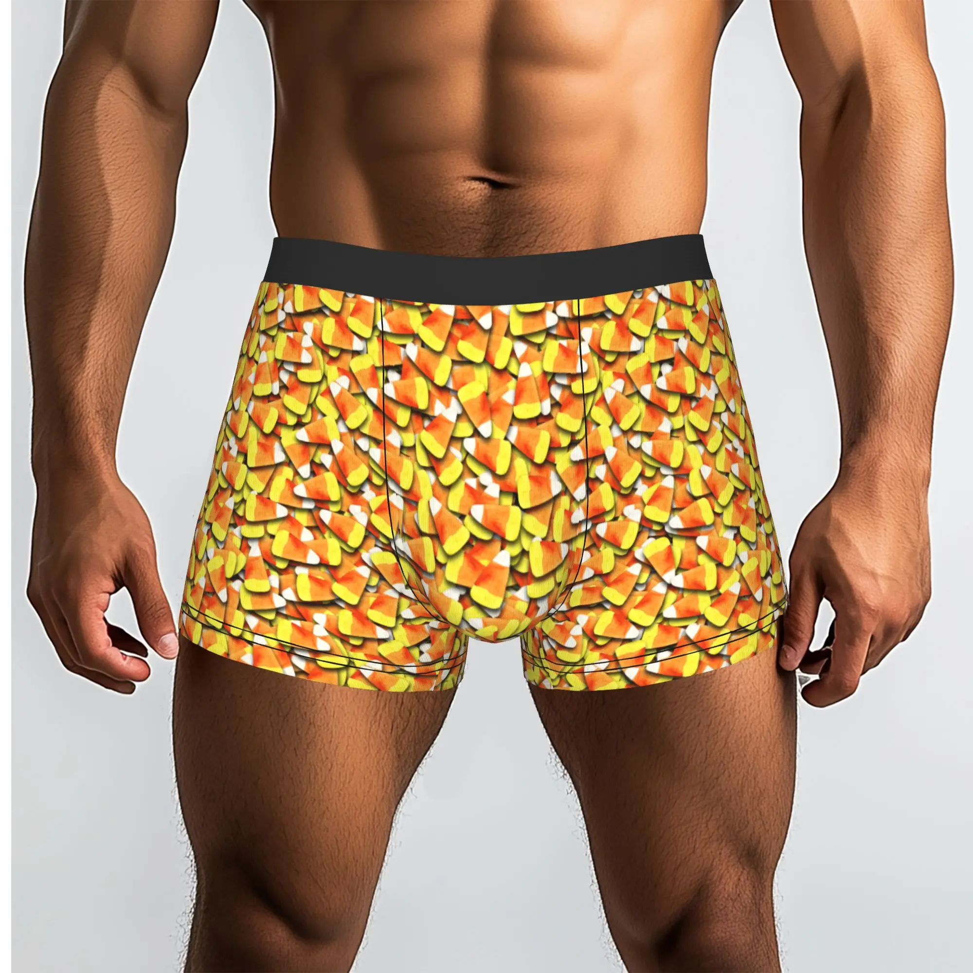 Customized Candy Corn Patterned Boxer Shorts For Homme 3D Printed  Underwear Panties Briefs Soft Underpants