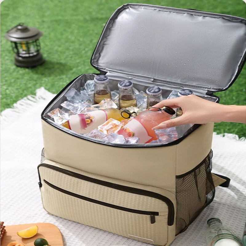 

Outdoors Waterproof Backpack Large Capacity Thermal Insulation Lunch Bags Leakproof Cooler Tote for Work Picnic School Camp