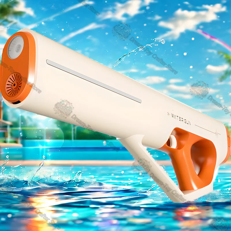 

Electric Water Gun Toy for Kids Automatic Suction Large Capacity Outdoor Summer Beach Splash Blaster Colorful Light Shooting Pla