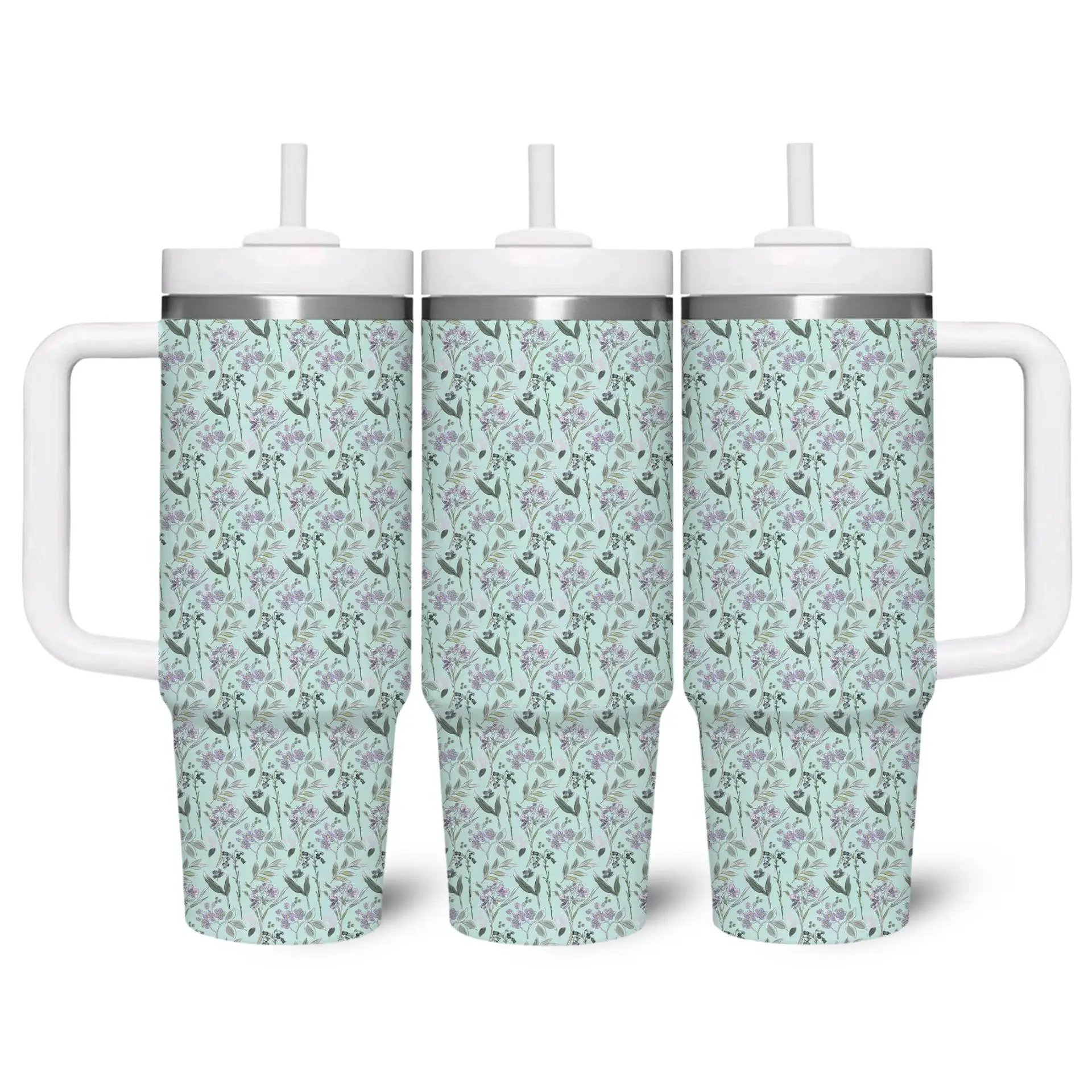 2025 الجيل الثاني الجديد 40oz كوب ماء من القش عالي القيمة كوب ثلج على شكل زهرة 304 كوب معزول من الفولاذ المقاوم للصدأ. هدية عظيمة