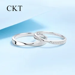 Luxury Platinum Seiko Moissanite Pair Ring for Lovers Hot Couples Ring Pt950 Fashion Simple Wedding Fine Jewelry Gift