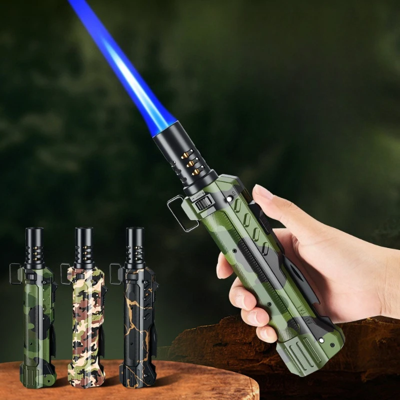 Powerful Metal Gas Lighter Windproof Outdoors Kitchen Cooking Torch Flame Jet Barbecue Smoking Accessories Cigar Lighters