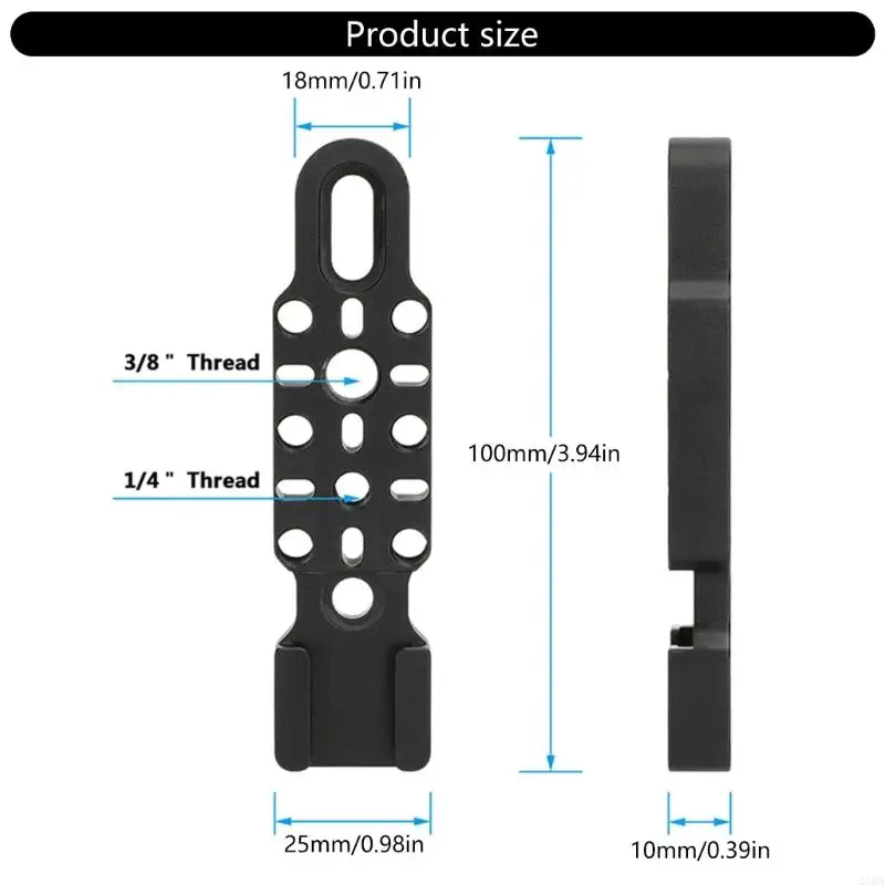 270Bマイク用のトリプルコールドシューズマウントプレートLEDビデオライトエクステンションブラケット