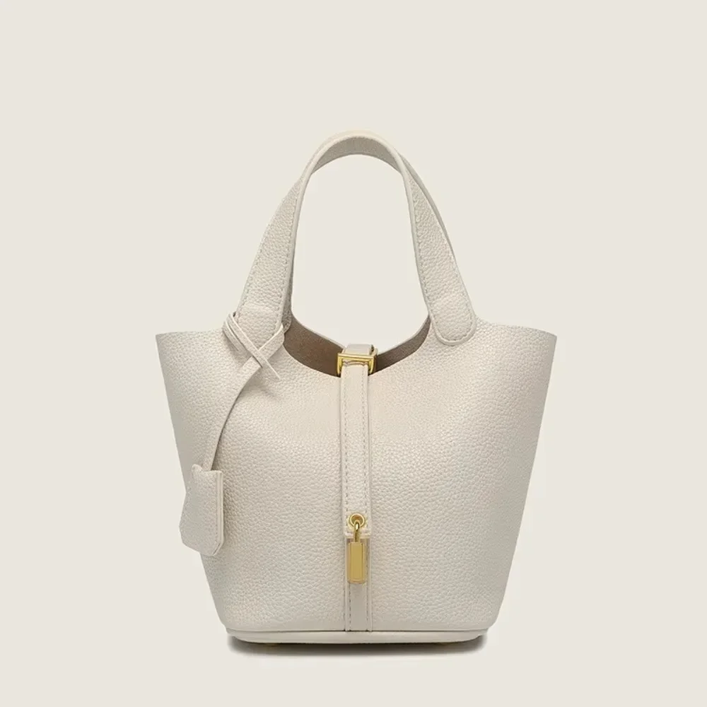 

Guangzhou luggage women's bag 2025 new bag autumn and winter lychee pattern bucket bag women's bag handbag vegetable basket bag
