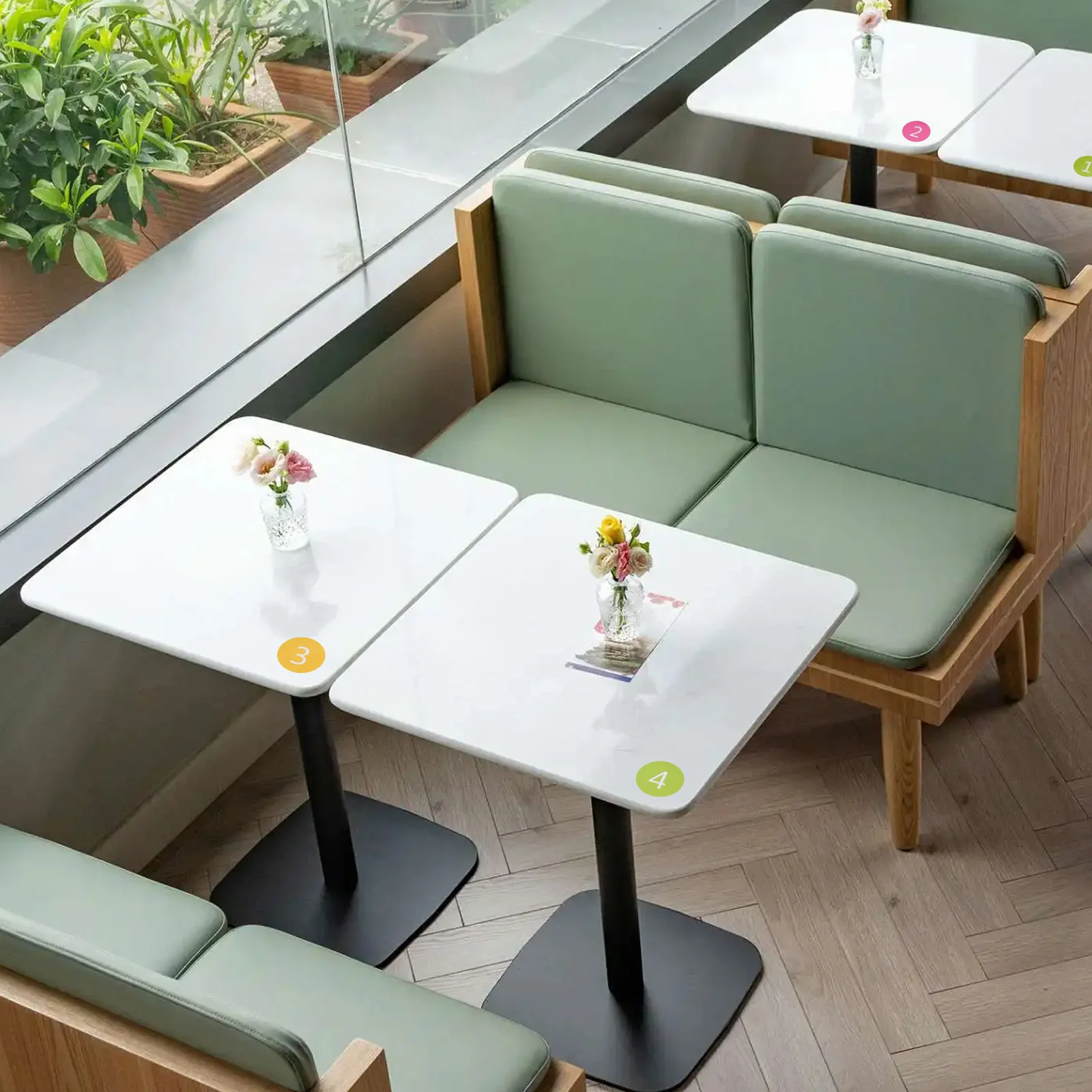 ملصقات أرقام من الفينيل مستديرة ملونة ذاتية اللصق لأرضية الفصول الدراسية وتخطيط البقع وملحقات مخطط التاريخ