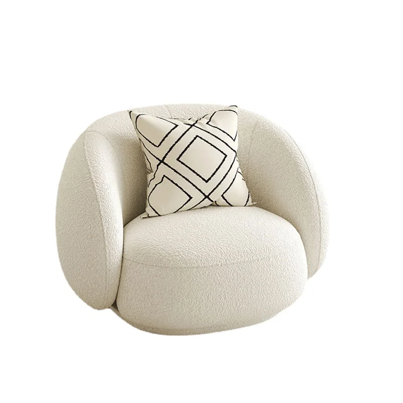 Cute Fluffy Living Room Chair Elastic White Floor Single Living Room Chair Back Support Meubles De Salon Home Furniture