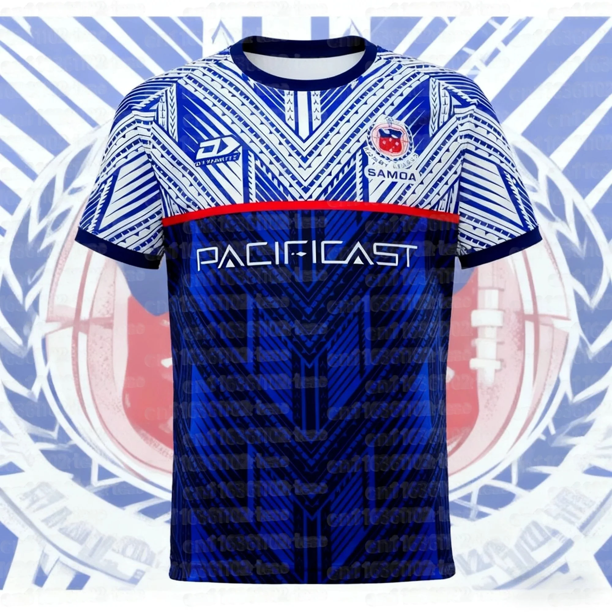 Samoa Tonga Herren-Rugby-Trikot, kurzärmeliges Sporttrikot, Samoa-Rugby-Trikot, 3D-Druck, atmungsaktiv und bequem, für die ganze Familie geeignet – Detail 5