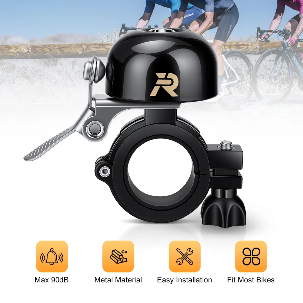 Rockbye Fahrradklingel, Hupe, Sicherheitswarnung, Fahrradalarm, speziell für Rennräder, 90 dB lauter Lenkerlautsprecher, Diebstahlschutz-Zubehör