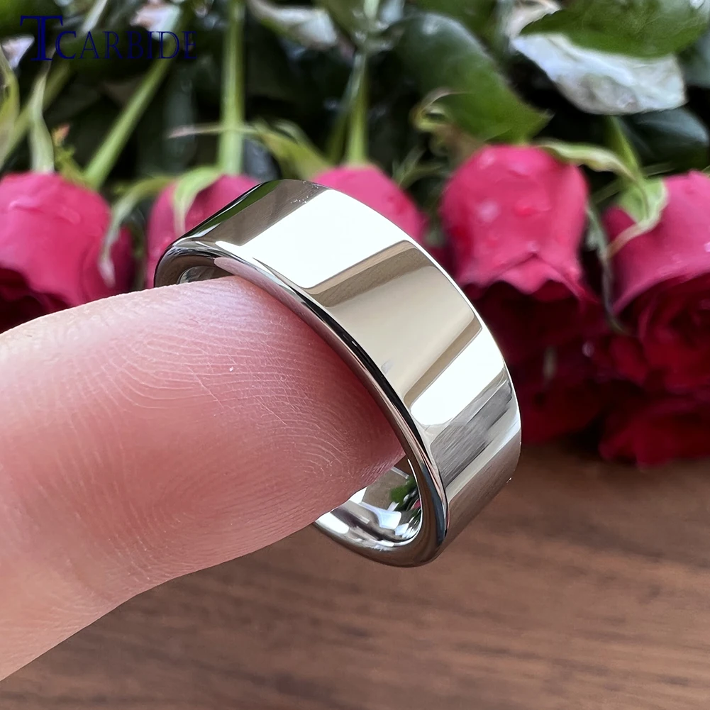 6/8/10/12MM Men Women Forever Ring Classic Tungsten Wedding Band Pipe Cut Polish Finish Great Workmanship Comfort Fit