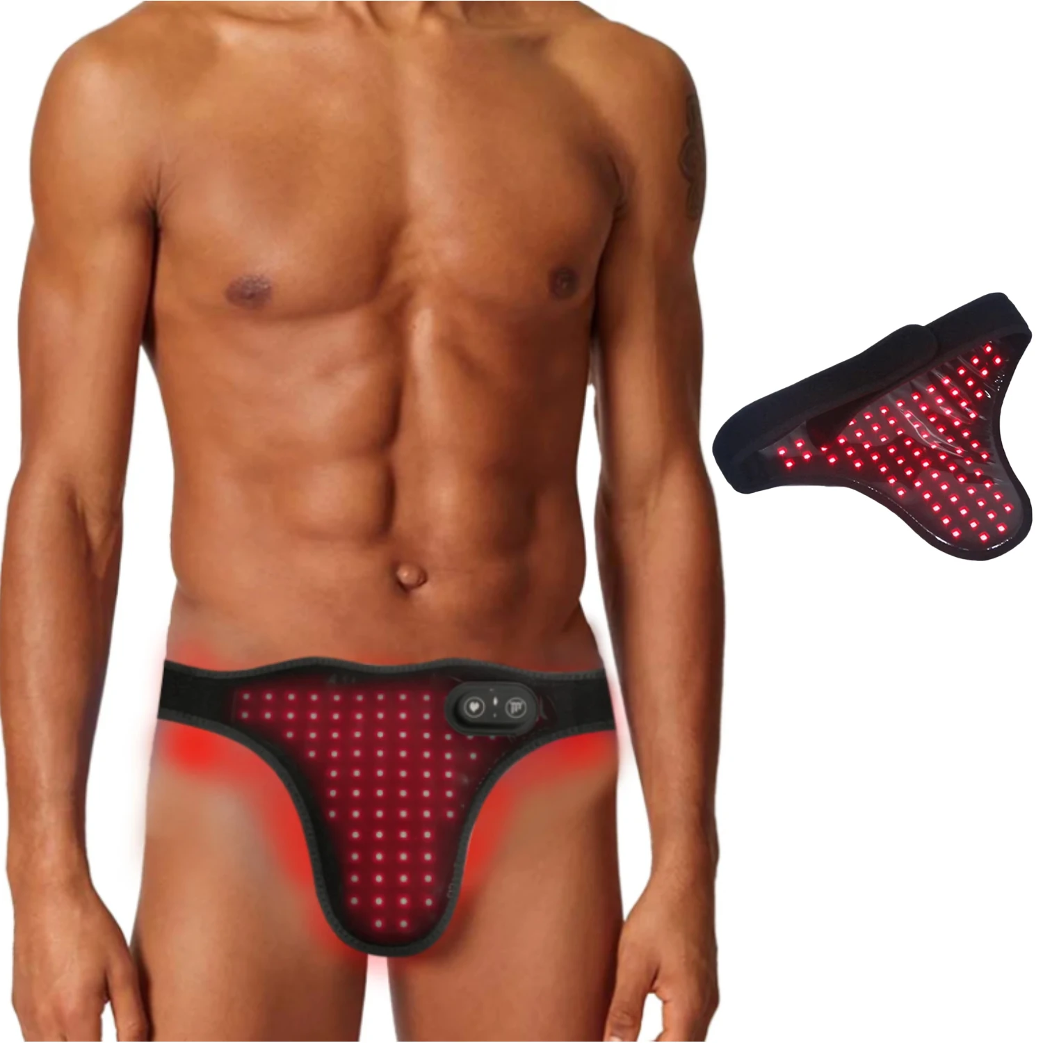 New Red Light Therapy for Men Prostate Therapy Device LED 660&850 nm Physical Infrared Therapy Wrap Pad&Panties for Pain Relief