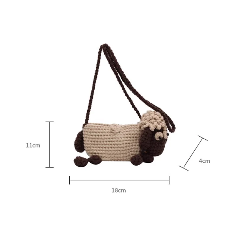 Niedliche Cartoon-Lammtasche – modisches Accessoire, stilvolle Umhängetasche im Ins-Stil