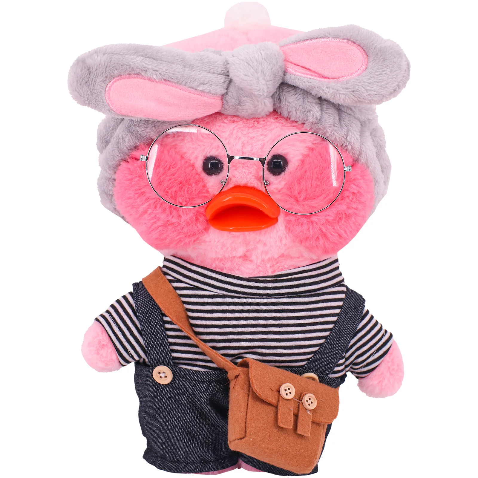 For 30 Cm Duck Dolls Clothes T-shirt Overalls Bag Plush Stuffed Doll lalafanfan Accessories Cute Animal Clothing,Children's Toys