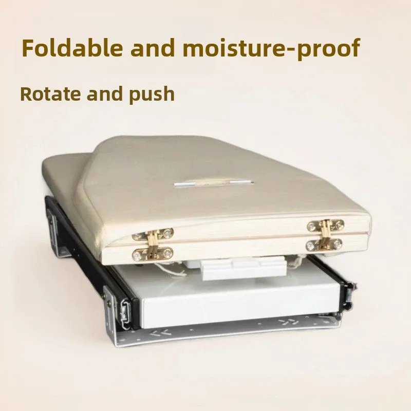Built-in Hidden Damping Ironing Rack Telescopic Push-pull Rotating Folding Ironing Board For Wardrobe Cloakroom Clothes Storage