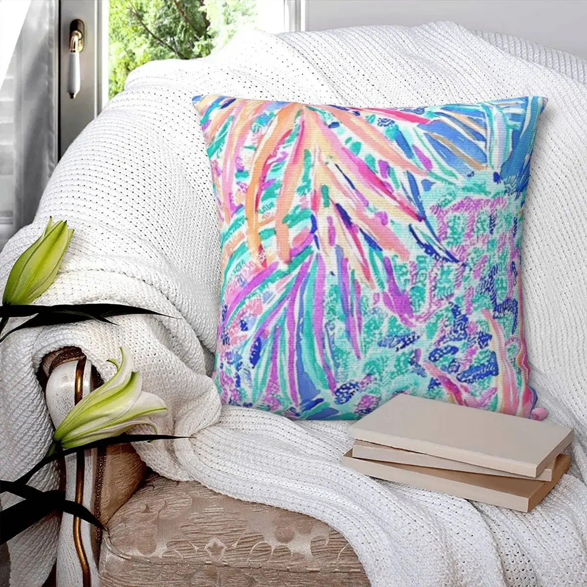 Lily Pulitzer Pillowcase Polyester Pillows Cover Cushion Comfort Throw Pillow Sofa Decorative Cushions Used for Home Living Room