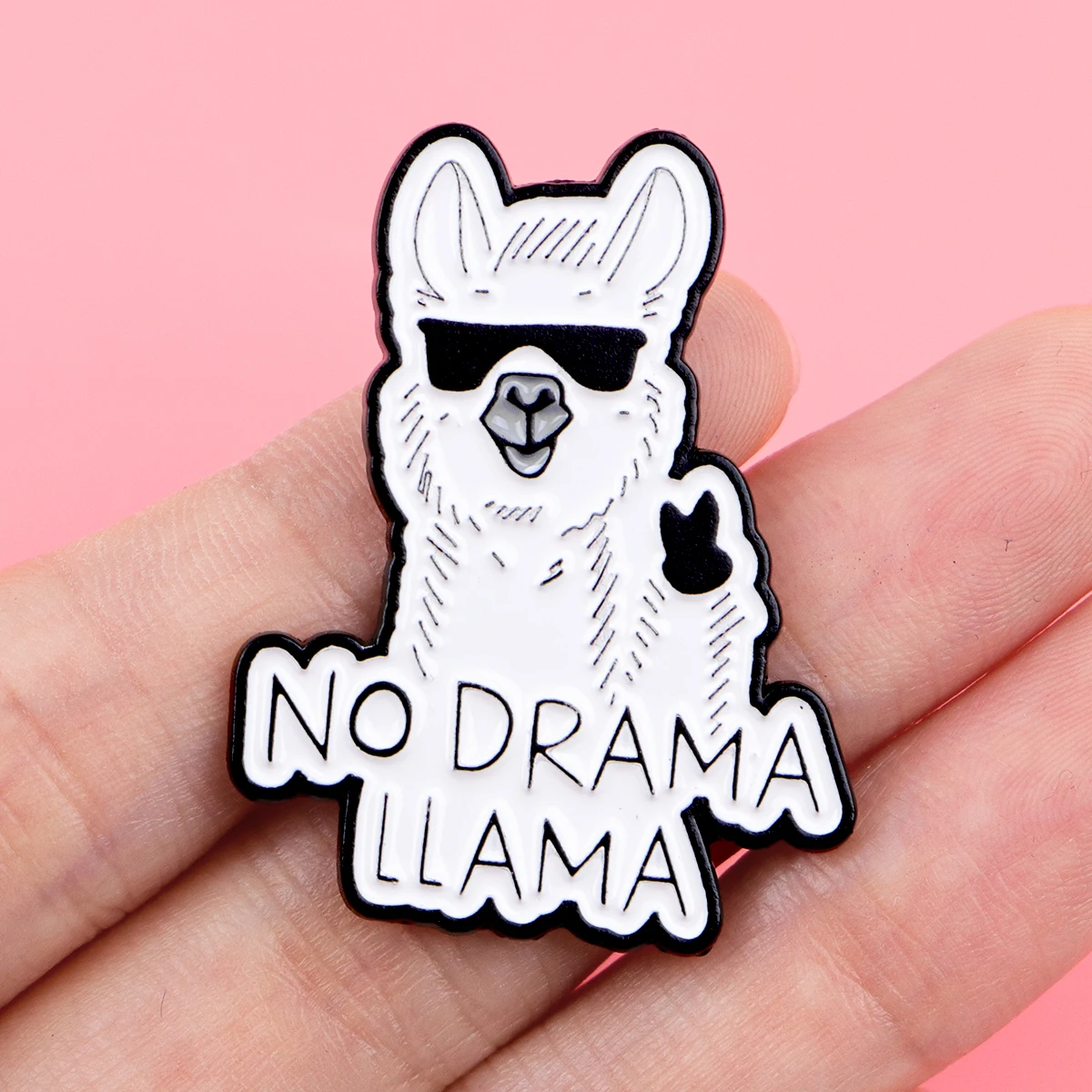 Broche en émail alpaga mignonne, citations amusantes, broches de revers, Badge sur sac à dos, accessoires pour vêtements, bijoux animaux, cadeaux