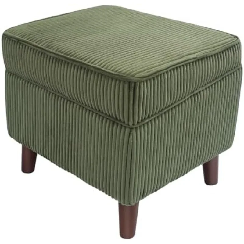 Storage Ottoman with Adjustable Lid, Soft Step Stool, Footrest and Seat, Ottoman Foot Rest for Living Room, Bedroom
