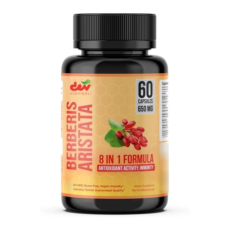1300mg Berberine Hydrochloride Extract, Mixed with Milk Thistle, Ceylon Cinnamon, and Turmeric -60 Capsules