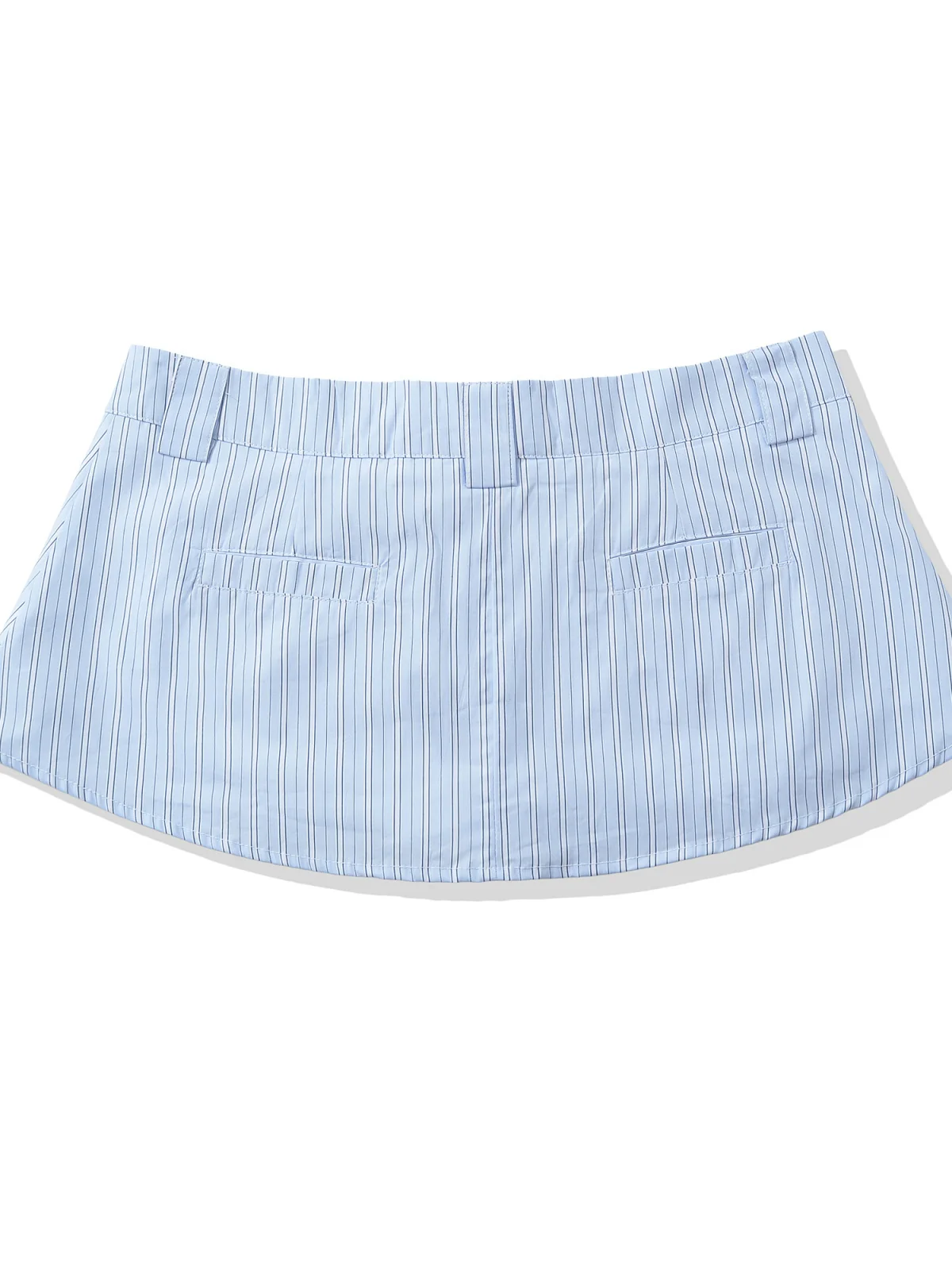 Low-Waist A-Line  Skirt Women's Retro American Vertical Stripes Anti-Light Folding Skirt Super Short Sexy Half-length Skirt