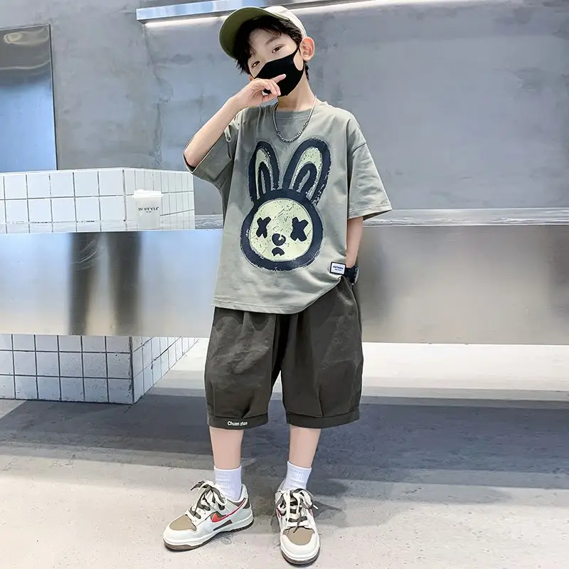 

Summer Sports Collection Kids Clothes Boy Outfit Set Suit Children Korean Children's Clothing 2025 Boys Wear Boys' Outdoor Sets
