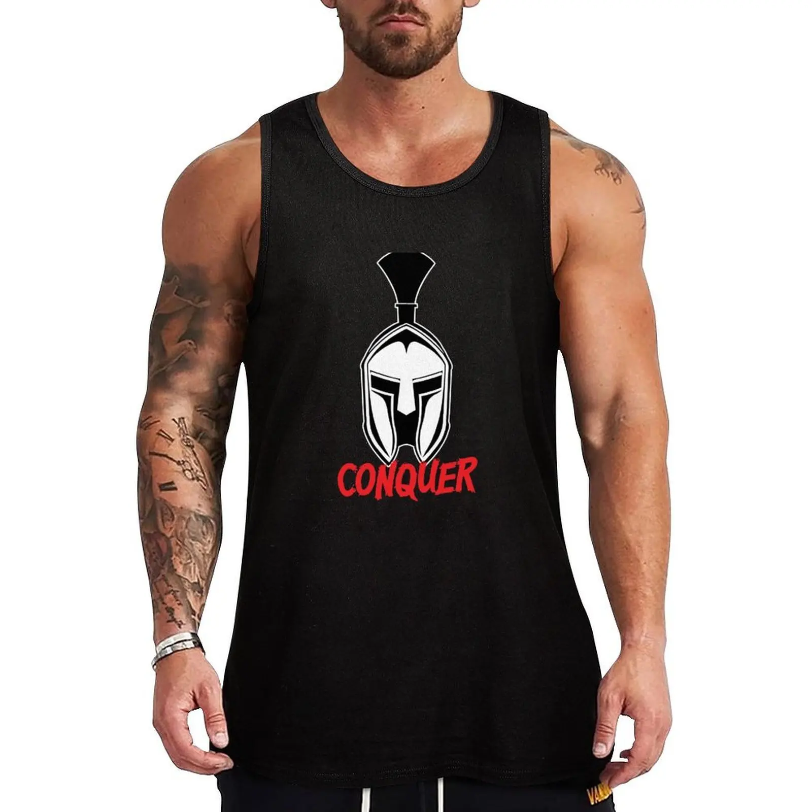 Débardeur Spartan Helmet Conquer, débardeur extensible, coupe flexible, décontracté, sans manches