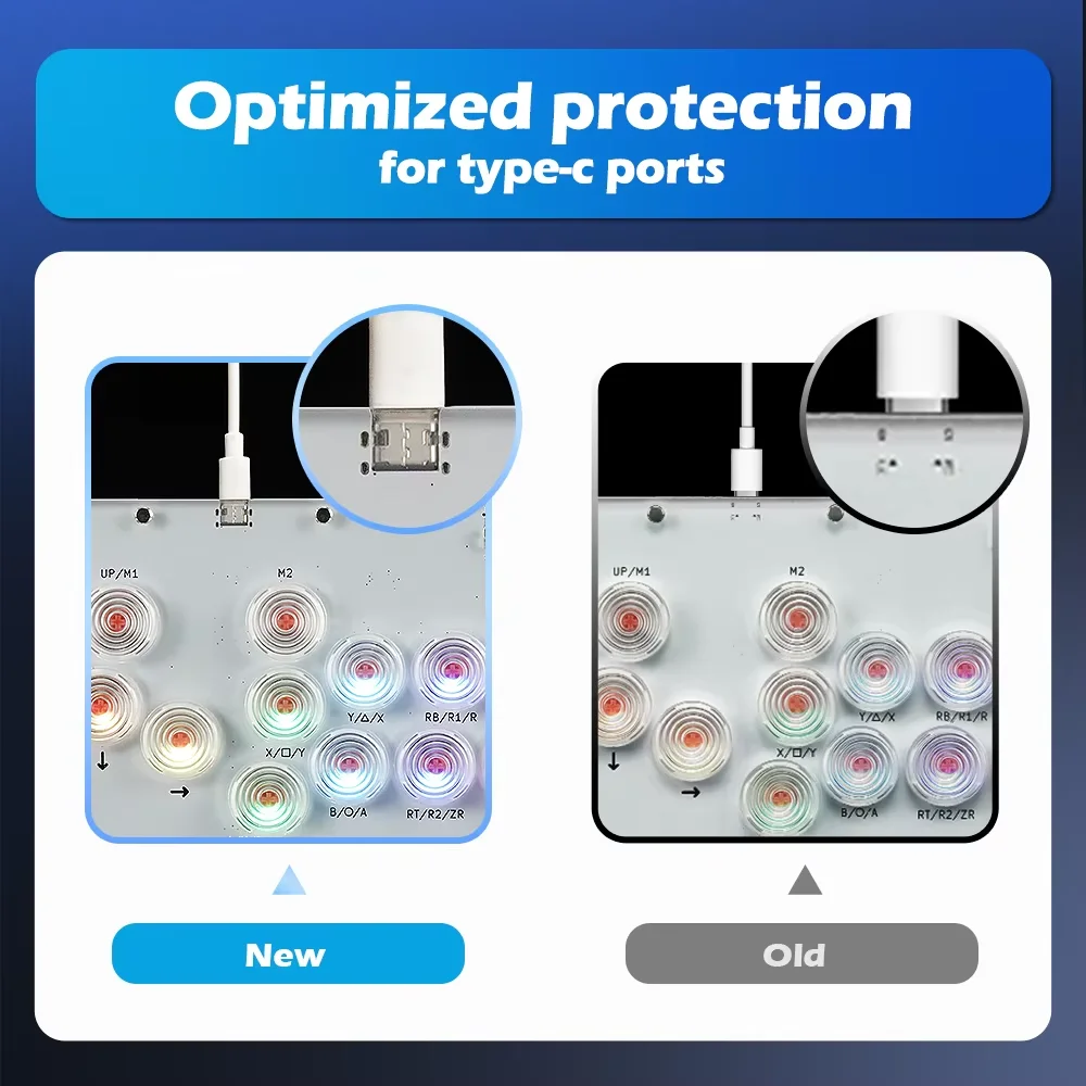 Duelpad A16 Arcade Leverless Controller With Kailh Low-profile Switches For Fight Games SF6/Tekken8 on PS4/PC/NS