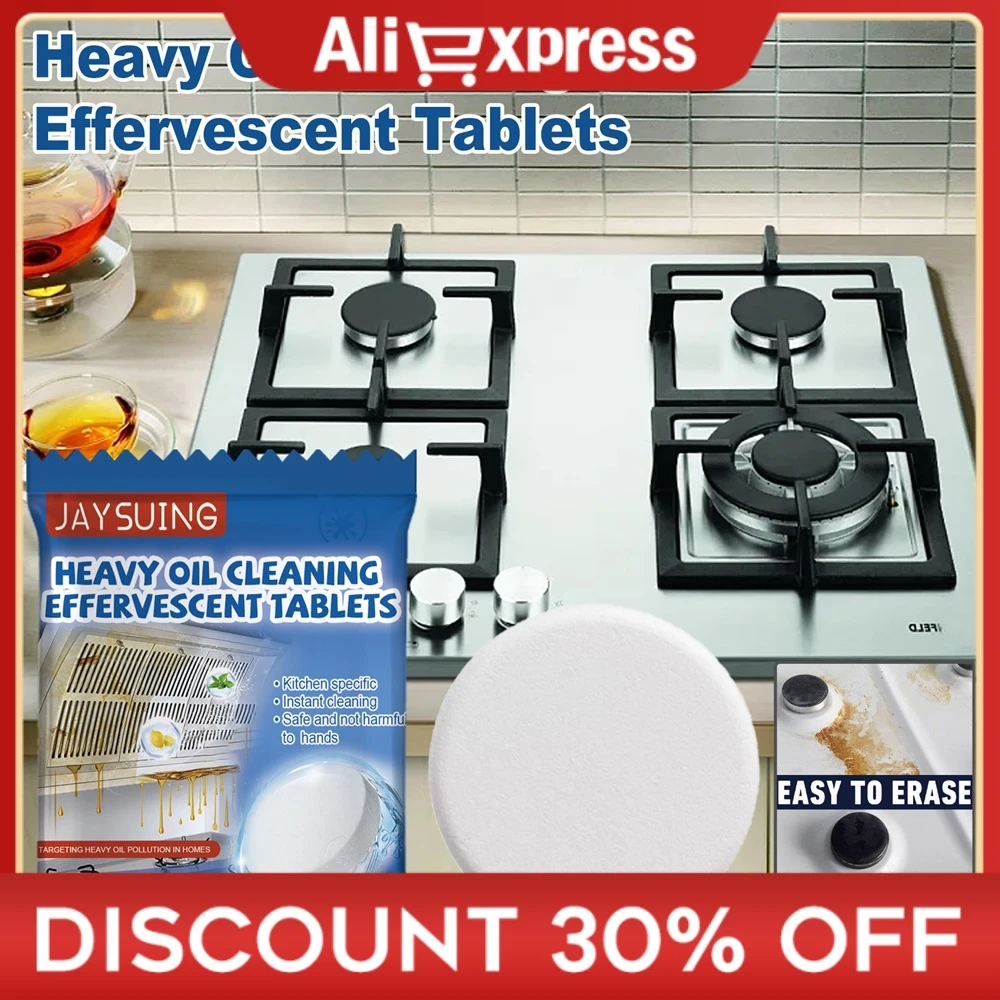 Kitchen Grease Cleaner Effervescent Tablets Range Hood Oven Strong Foam Detergent Solid Cleaner Household Cleaning Accessrices