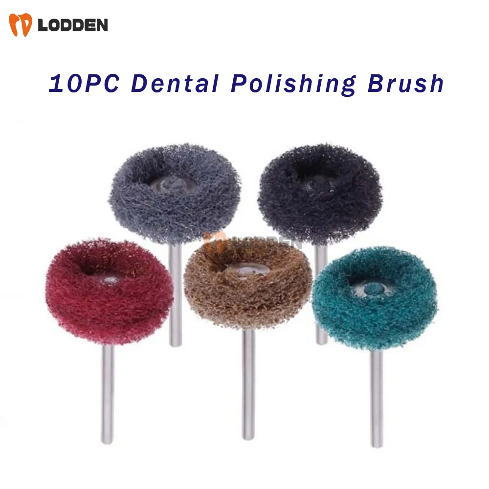 

10PCS Dental Polishing Brush Wheel Rotary Tools HP Shank Grinding Nail/Ceramic/Metal/Jade/Jewelry Buff Rotary Brushes