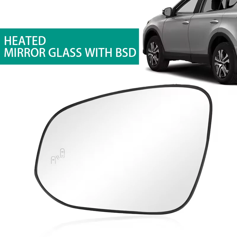 زجاج مرآة جانبية ساخن مع لوحة دعم مع أو بدون نقطة عمياء لسيارة Toyota RAV4 Tacoma 4Runner 2013-2017 الإصدار الأمريكي #3