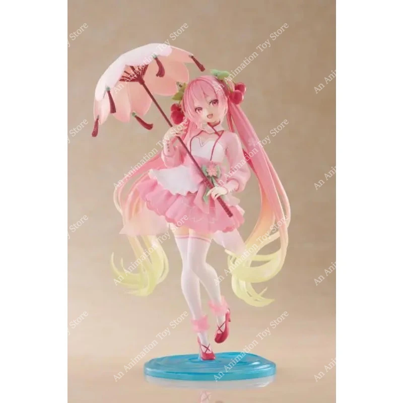Auf Lager 100% Original TAITO AMP+ Hatsune Miku Sakura Miku Sakura Kleid Version 21cm Anime-Figur Sammlerstück Desktop-Dekoration Geschenk – Detail 2