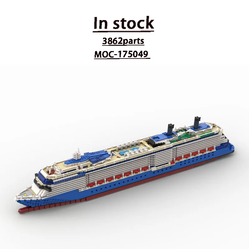 

MOC-175049 New Nautical Super Luxury Cruise Ship Building Block Model 3862 Parts Boys Children's Birthday Christmas Toy Gift