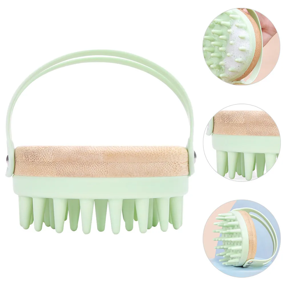 

Silicone Scalp Scrubber Shampoo Brush for Daily Use Gentle Scalp Massage Exfoliation Blood Circulation Hair Texture Shine