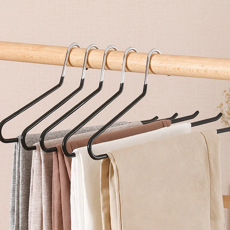 Metal Zigzag Open-end Nonslip Slacks Pant Hanger Trouser Clamp Organizer Towel Rack Multicolor Home Clothes Storage Tool