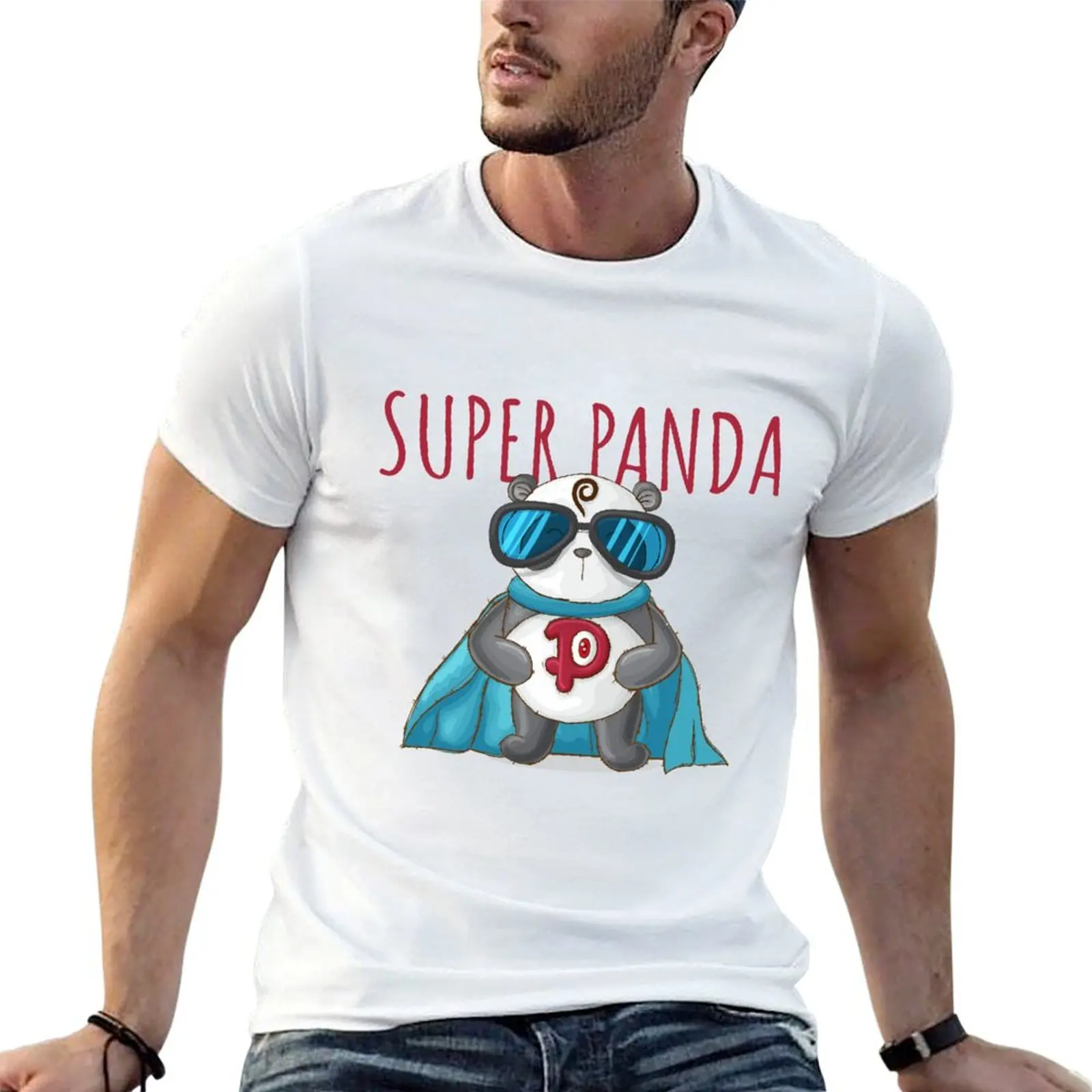 Super panda, super panda hero T-Shirt Plus Size Outdoor Casual Top