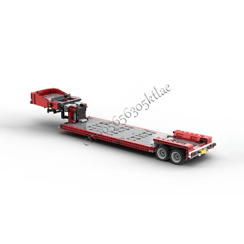 732 PCS MOC Transporter Gooseneck Trailer for DAF Technology Model Building Blocks Stacking Bricks Creative Diy Toys Kid Gifts