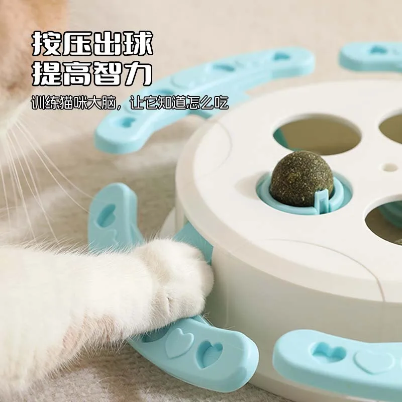 Catnip Press And Release Ball Pet Toy Interactive Brain Teasing Toy For Cats And Dogs Relieves Boredom Long Lasting Entertainmen