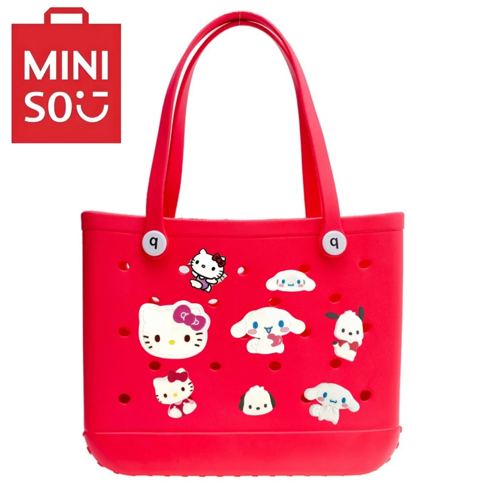 

Miniso 1 medium-sized beach bag EVA rubber waterproof beach travel picnic storage basket for women shopping handbag