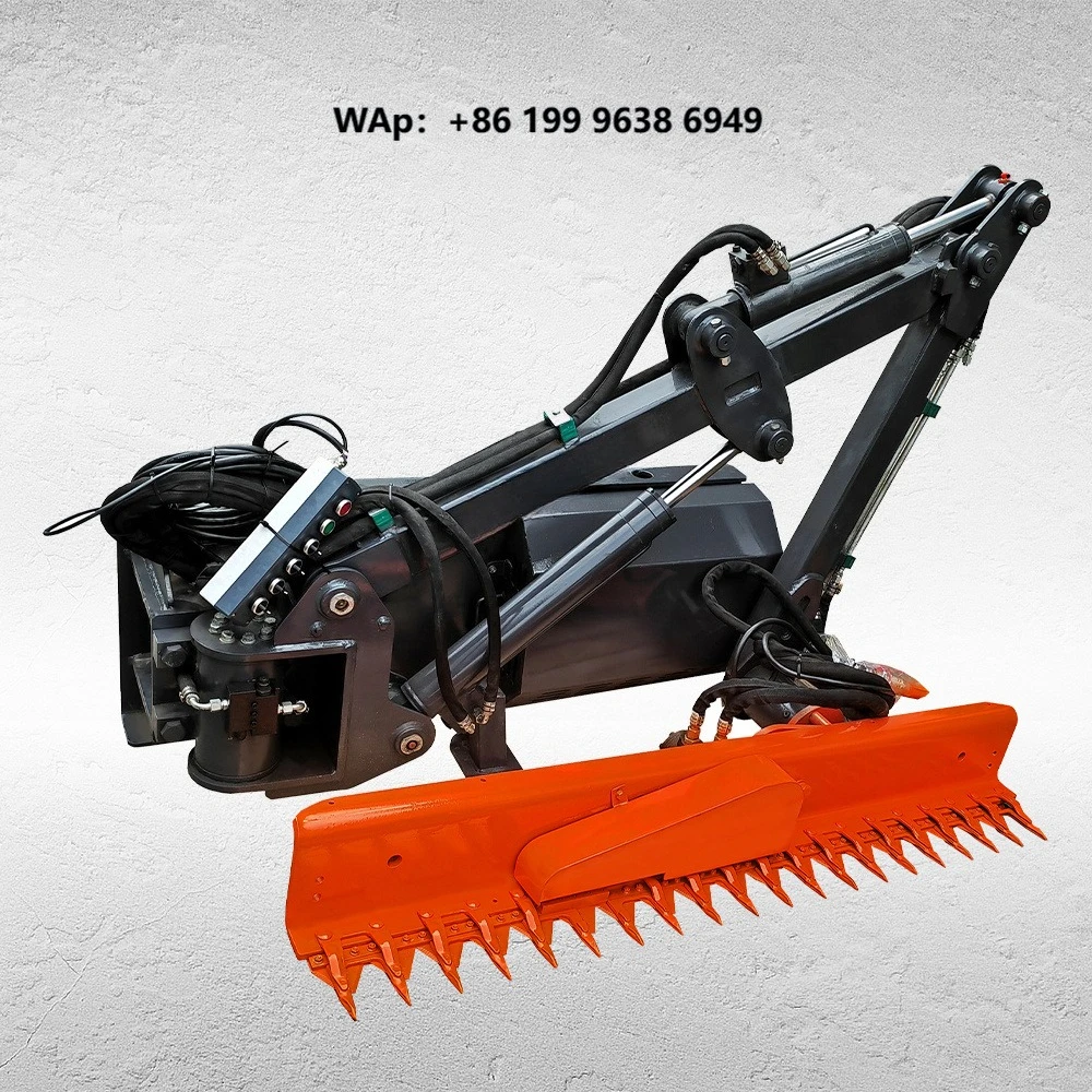 BOMROBOT Hight Quality Hedge Trimmer for Skid Steer Loader Shrub Pruning, Municipal Facilities