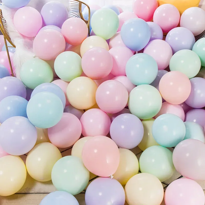 100Pcs 5/10/12inch Pastel Latex Colorful Balloon Macaron Pink Blue Balloon Arch Wedding Birthday Party Baby Shower Decoration